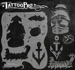 Wiser's Ship & Anchor Tattoo Pro Stencil Series 1 - Silly Farm Supplies