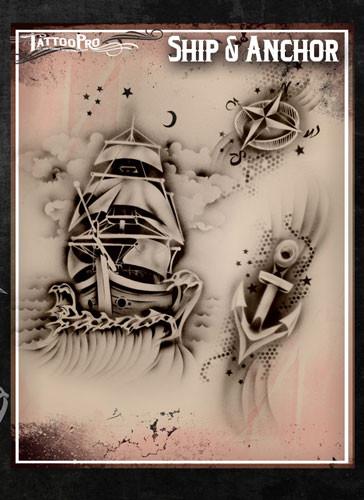 Wiser's Ship & Anchor Tattoo Pro Stencil Series 1 - Silly Farm Supplies