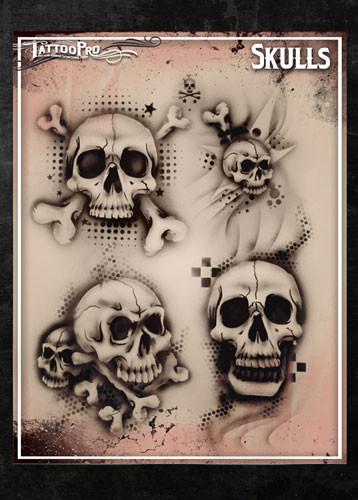 Wiser's Skulls Tattoo Pro Stencil Series 1 - Silly Farm Supplies
