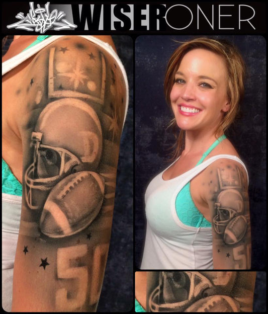 Wiser's Sports Airbrush Tattoo Pro Stencil Series 4 - Silly Farm Supplies