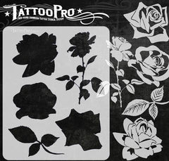 Wiser's Stop and Smell the Roses Tattoo Pro Stencil - Silly Farm Supplies