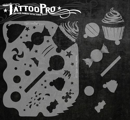 Wiser's Sweet Treats Tattoo Pro Stencil Series 1 - Silly Farm Supplies