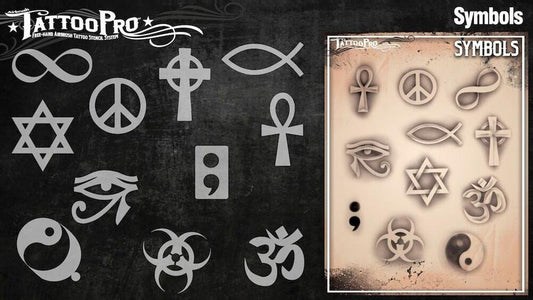 Wiser's Symbols Tattoo Pro Stencil Series 3 - Silly Farm Supplies