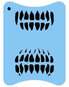 Zombie Teeth QuickEZ Stencil - Silly Farm Supplies