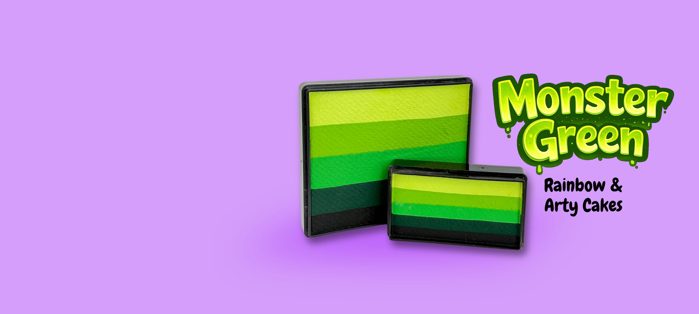 Monster Green Rainbow and Arty Cake Set
