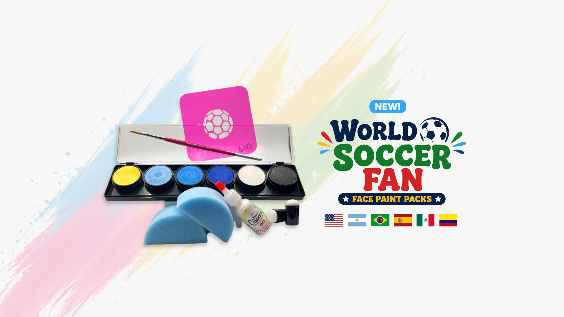World Soccer Fan Face Paint Pack